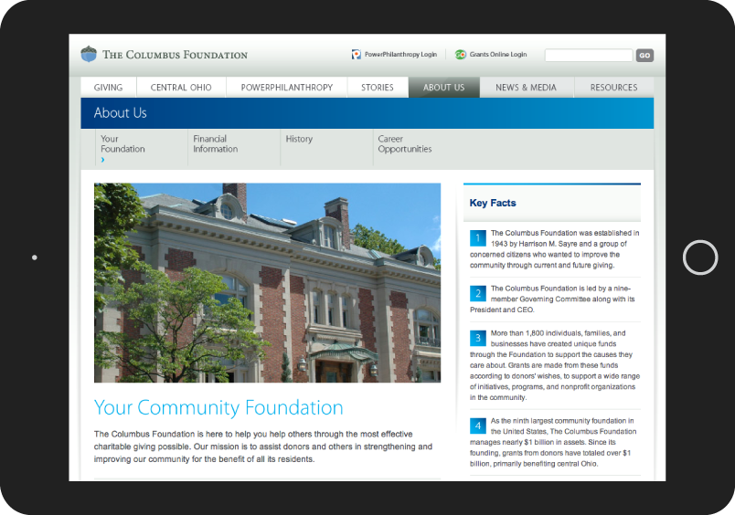 About Us page